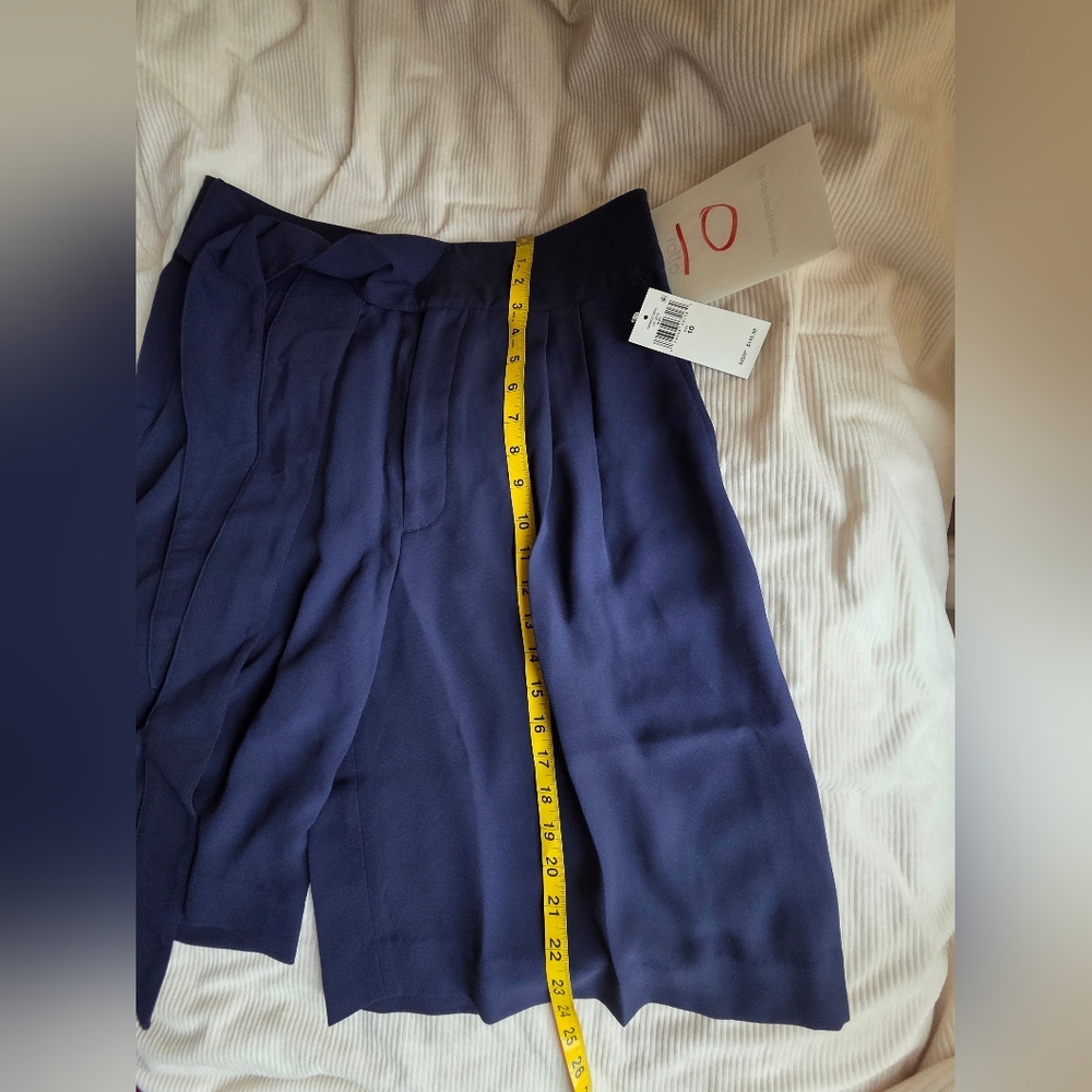 Women’s Navy Tie-Waist Shorts - Picture 11 of 16